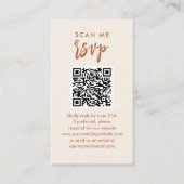 Scannen Sie Me UAWG Boho Wüste Wedding QR Code UAW Begleitkarte (Vorderseite)