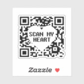 Scannen Sie mein Herz Aufkleber (Blatt)