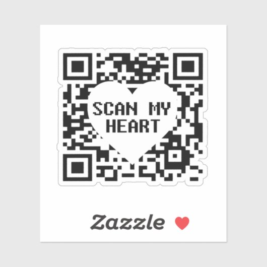 Scannen Sie mein Herz Aufkleber (Blatt)