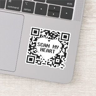 Scannen Sie mein Herz Aufkleber