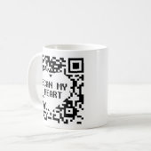 Scannen Sie mein Herz Kaffeetasse (Vorderseite Links)