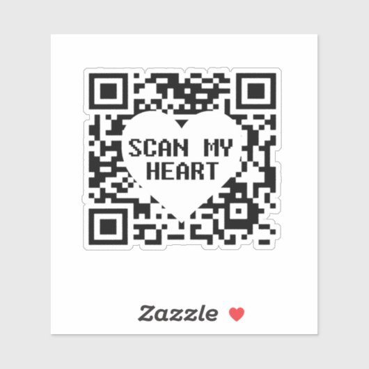 Scannen Sie meinen Heftsticker Aufkleber (Blatt)