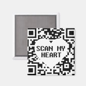 Scannen Sie meinen Herz-T - Shirt Magnet (Vorderseite/Rückseite)