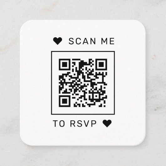 Scannen Sie mich auf UAWG Wedding QR Code Response Begleitkarte (Vorderseite)