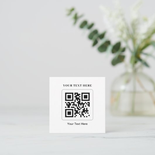 Scannen Sie mich auf UAWG Wedding QR Code Response Quadratische Visitenkarte (Stehend Vorderseite)