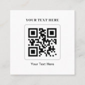 Scannen Sie mich auf UAWG Wedding QR Code Response Quadratische Visitenkarte (Vorderseite)