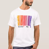 Scannen Sie mich bunter Barcode T-Shirt (Vorderseite)