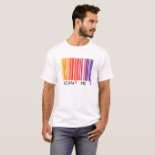 Scannen Sie mich bunter Barcode T-Shirt (Vorne ganz)