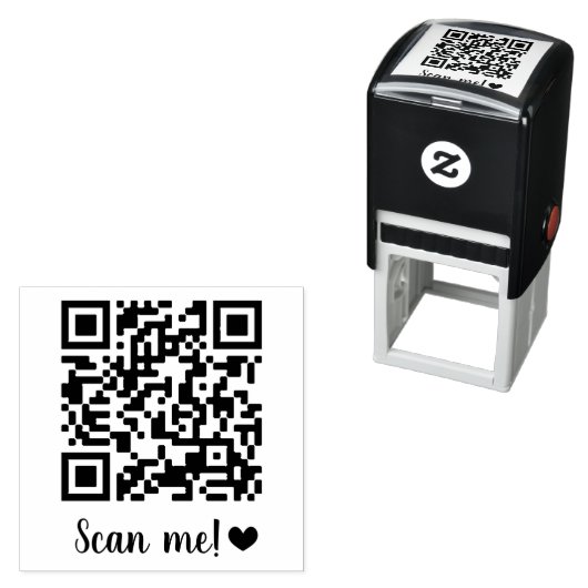 Scannen Sie mich! Herzlichen QR-Code Permastempel (Beispiel)