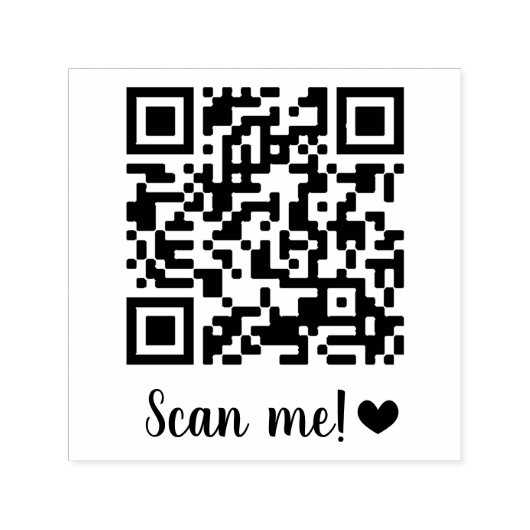 Scannen Sie mich! Herzlichen QR-Code Permastempel (Design)