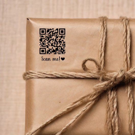 Scannen Sie mich! Herzlichen QR-Code Permastempel