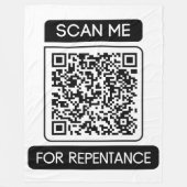 Scannen Sie mich nach QR-Code für die Umkehr. Fleecedecke (Vorderseite)