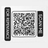 Scannen Sie mich nach QR-Code für die Umkehr. Fleecedecke (Vorderseite (Horizontal))