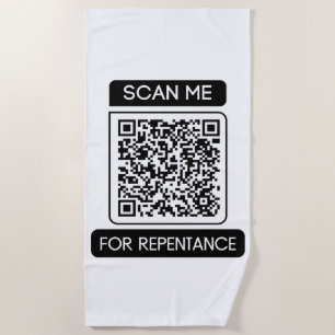 Scannen Sie mich nach QR-Code für die Umkehr. Strandtuch