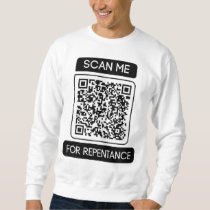 Scannen Sie mich nach Reue QR Code Men's Sweatshirt