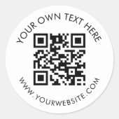 Scannen Sie mich QR-Code-Geschäftswerbung Runder Aufkleber (Vorderseite)