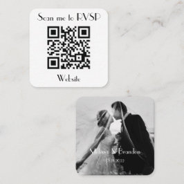 Scannen Sie mich zu UAWG Wedding QR Code Foto Resp Quadratische Visitenkarte