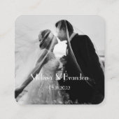 Scannen Sie mich zu UAWG Wedding QR Code Foto Resp Quadratische Visitenkarte (Rückseite)