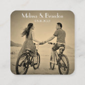 Scannen Sie mich zu UAWG Wedding QR Code Foto Resp Quadratische Visitenkarte (Rückseite)