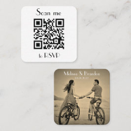 Scannen Sie mich zu UAWG Wedding QR Code Foto Resp Quadratische Visitenkarte