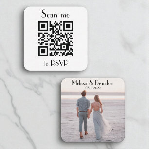 Scannen Sie mich zu UAWG Wedding QR Code Response Quadratische Visitenkarte