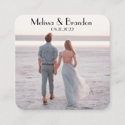 Scannen Sie mich zu UAWG Wedding QR Code Response Quadratische Visitenkarte (Rückseite)