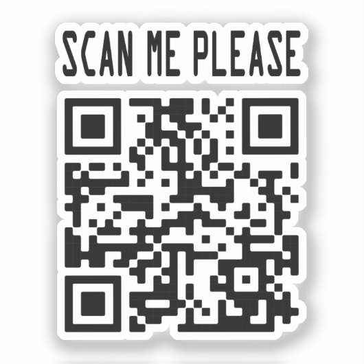 Scannen Sie mir bitte QR Code - Lächeln, es ist ko Aufkleber (Vorderseite)