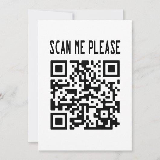 Scannen Sie mir bitte QR Code - Lächeln, es ist ko Einladung (Vorderseite)