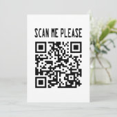 Scannen Sie mir bitte QR Code - Lächeln, es ist ko Einladung (Stehend Vorderseite)