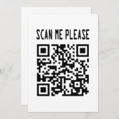 Scannen Sie mir bitte QR Code - Lächeln, es ist ko Einladung (Vorne/Hinten)