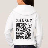 Scannen Sie mir bitte QR Code - Lächeln, es ist ko Hoodie (Rückseite)