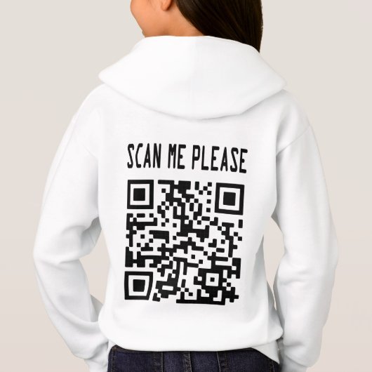 Scannen Sie mir bitte QR Code - Lächeln, es ist ko Hoodie (Rückseite)