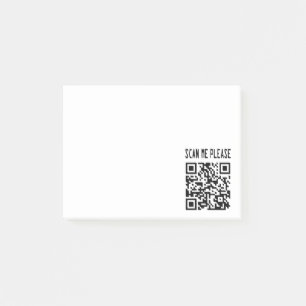 Scannen Sie mir bitte QR Code - Lächeln, es ist ko Post-it Klebezettel