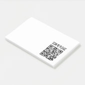 Scannen Sie mir bitte QR Code - Lächeln, es ist ko Post-it Klebezettel (angewinkelt)