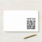 Scannen Sie mir bitte QR Code - Lächeln, es ist ko Post-it Klebezettel (Auf Schreibtisch)