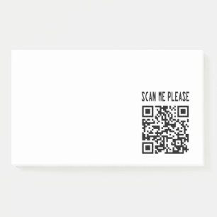 Scannen Sie mir bitte QR Code - Lächeln, es ist ko Post-it Klebezettel