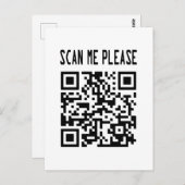 Scannen Sie mir bitte QR Code - Lächeln, es ist ko Postkarte (Vorne/Hinten)