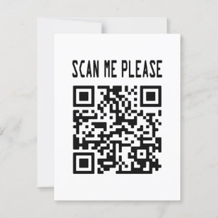 Scannen Sie mir bitte QR Code - Lächeln, es ist ko Postkarte