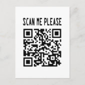 Scannen Sie mir bitte QR Code - Lächeln, es ist ko Postkarte (Vorderseite)