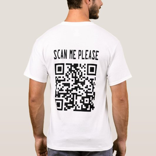 Scannen Sie mir bitte QR Code - Lächeln, es ist ko T-Shirt (Rückseite)