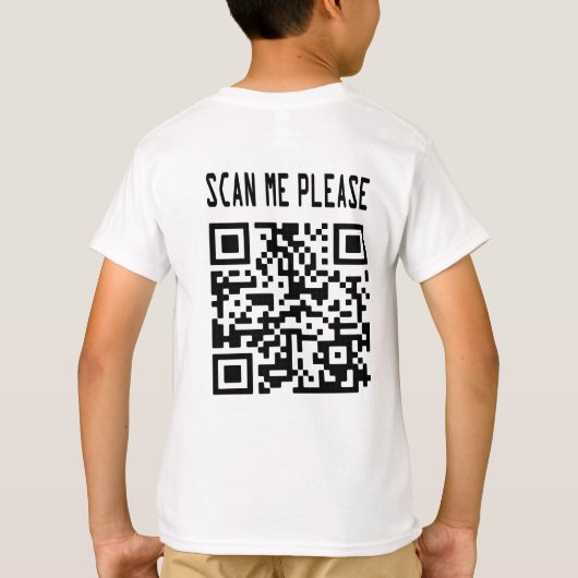 Scannen Sie mir bitte QR Code - Lächeln, es ist ko T-Shirt (Rückseite)