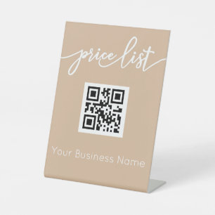 Scannen Sie mir QR Code Stand Up Sign für Salon Pr Sockelschild