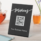 Scannen Sie mir QR Code Stand Up Sign für Salon Pr Sockelschild (In Situ)