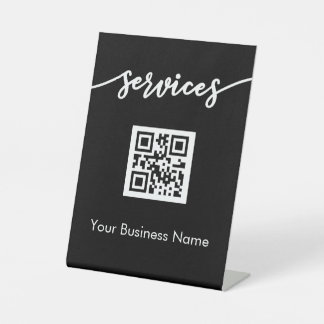Scannen Sie mir QR Code Stand Up Sign für Salon Pr Sockelschild