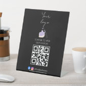 Scannen Sie mir QR-Code Stand-up-Zeichen für Salon Sockelschild (In SItu)