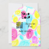 Scannen Sie mit dem Q R Firmenlogo (Regenbogenkohl Einladung (Rückseite)