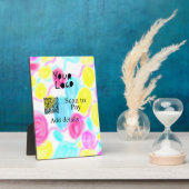 Scannen Sie mit dem Q R Firmenlogo (Regenbogenkohl Fotoplatte (Seite)