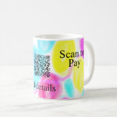 Scannen Sie mit dem Q R Firmenlogo (Regenbogenkohl Kaffeetasse (VorderseiteRechts)