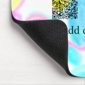 Scannen Sie mit dem Q R Firmenlogo (Regenbogenkohl Mousepad (Ecke)