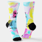 Scannen Sie mit dem Q R Firmenlogo (Regenbogenkohl Socken (Gewinkelt)